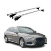 Menabo Barras de Techo Coche Baca para Audi A4 B9 Familiar 2015-2019 Gris Alu