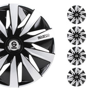 Sparco Lazio Tapacubos 15 Pulgadas Universal Negro Plata ABS Plástico