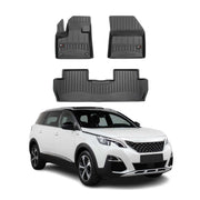 OMAC Premium Alfombrillas De Coche para Peugeot 5008 2017-2024 Negro TPE Goma 3x