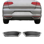 Marco de Punta de Escape para VW Passat B8 2014-2019 Plata Acero 2Pcs