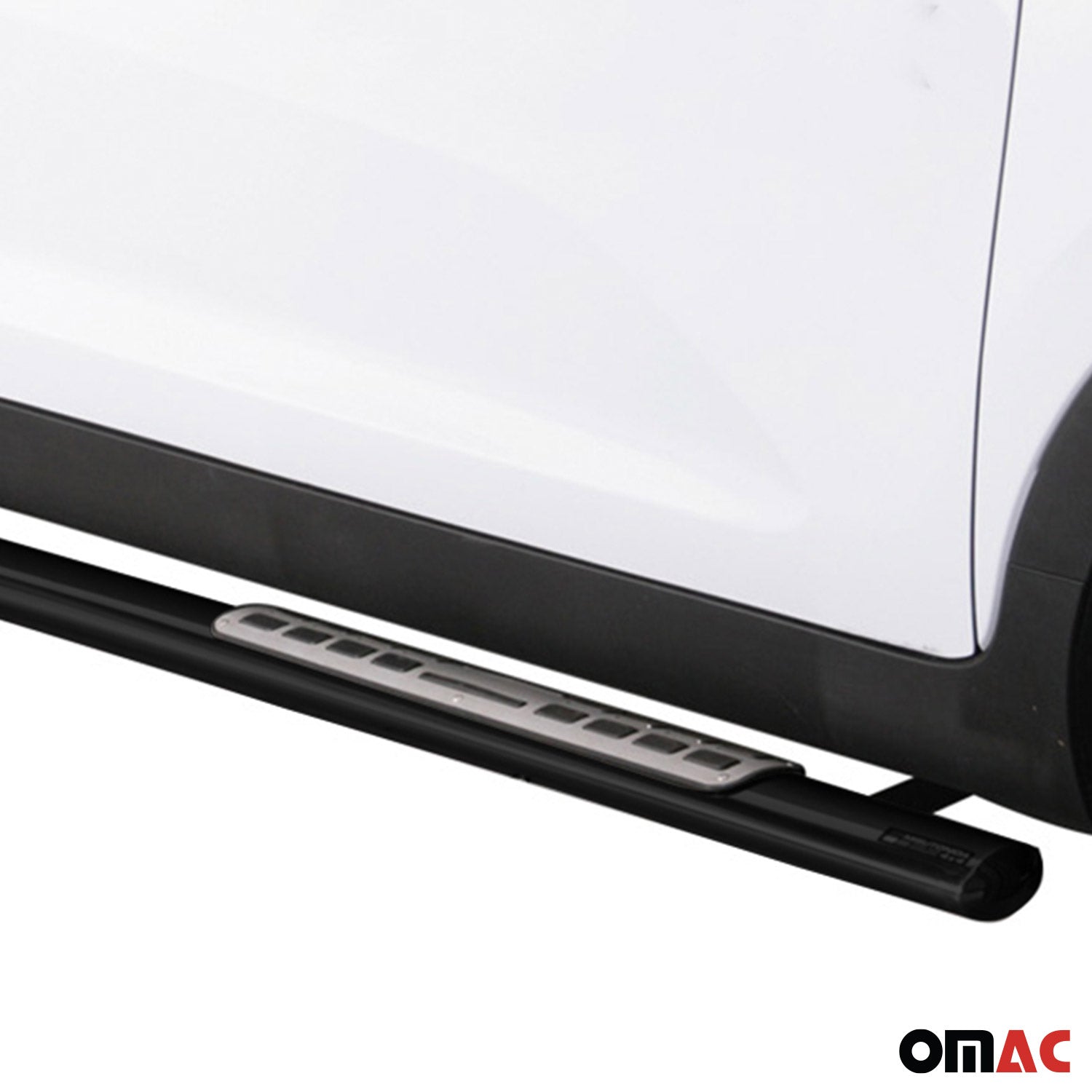 Par de Estribos Barras Laterales para Kia Sportage 2010-2015 Negro Acero