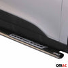 Par de Estribos Barras Laterales para Hyundai ix35 2009-2015 Plata Acero 2x