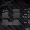 OMAC Premium Alfombrillas De Coche para BMW X5 2006-2013 Negro TPE Goma 3Pza