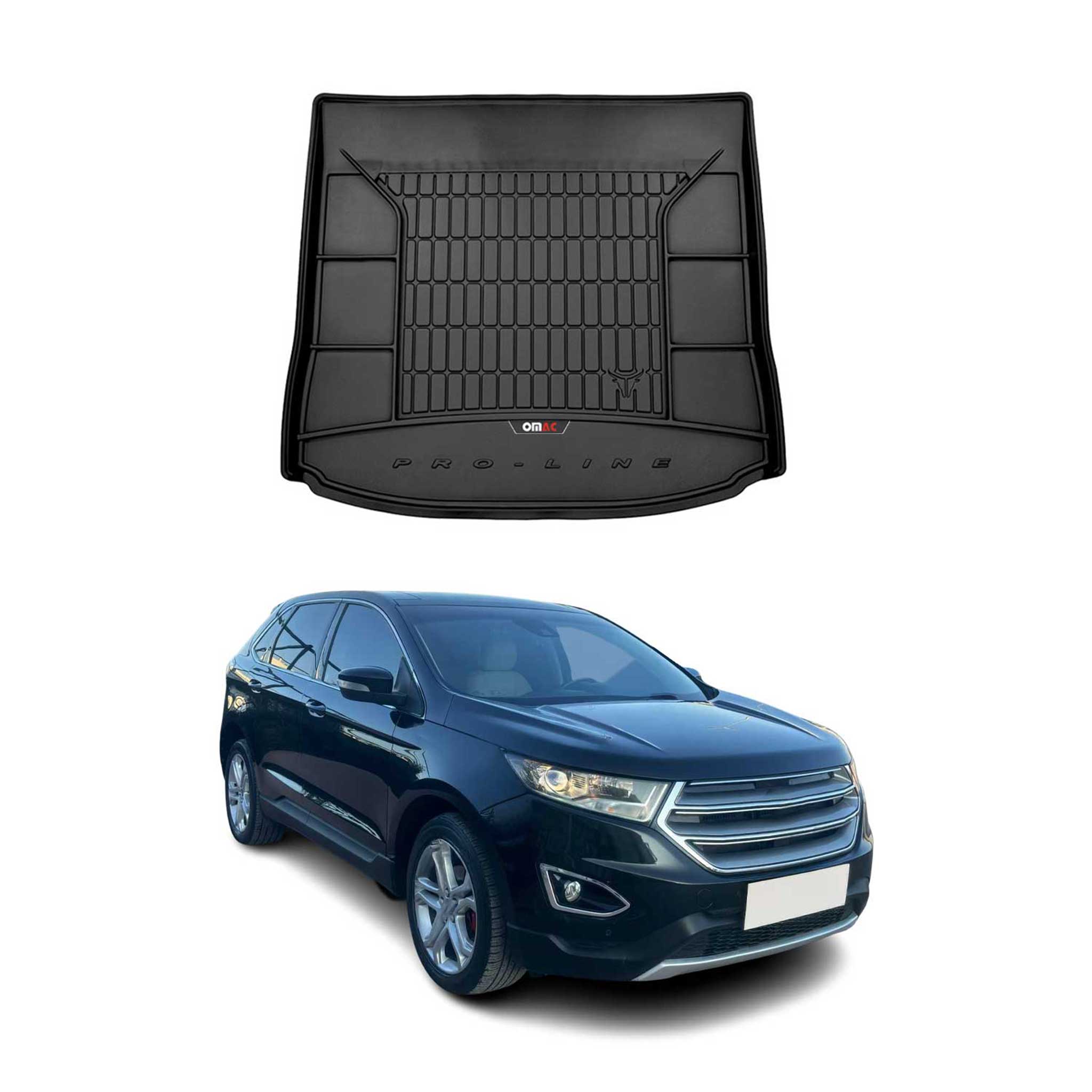 OMAC Premium Bandeja Maletero Alfombrilla para Ford Edge 2014-2024 Negro TPE