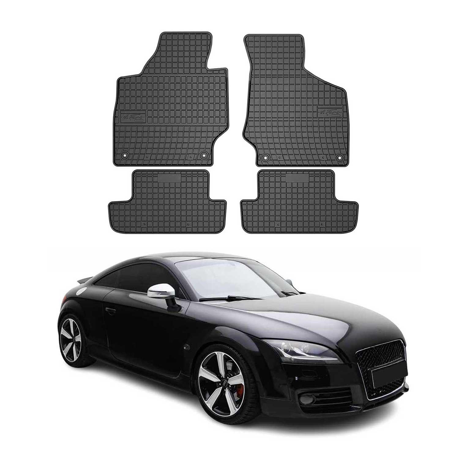OMAC Alfombrillas De Coche para Audi TT 8J 2006-2014 Negro Goma 4Pza
