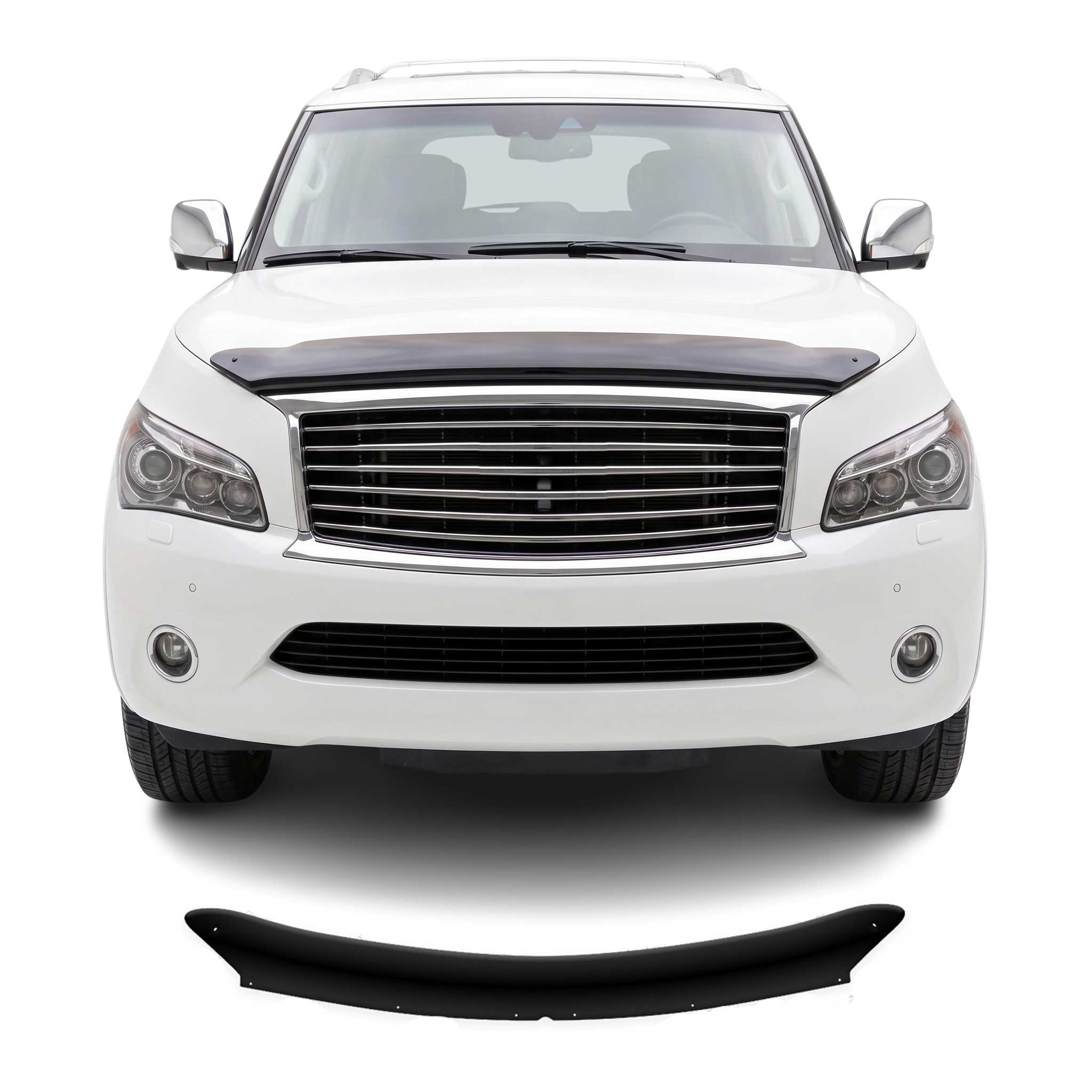 Deflector de Capó para Infiniti QX56 2010-2013 Oscuro Brillante Acrílico