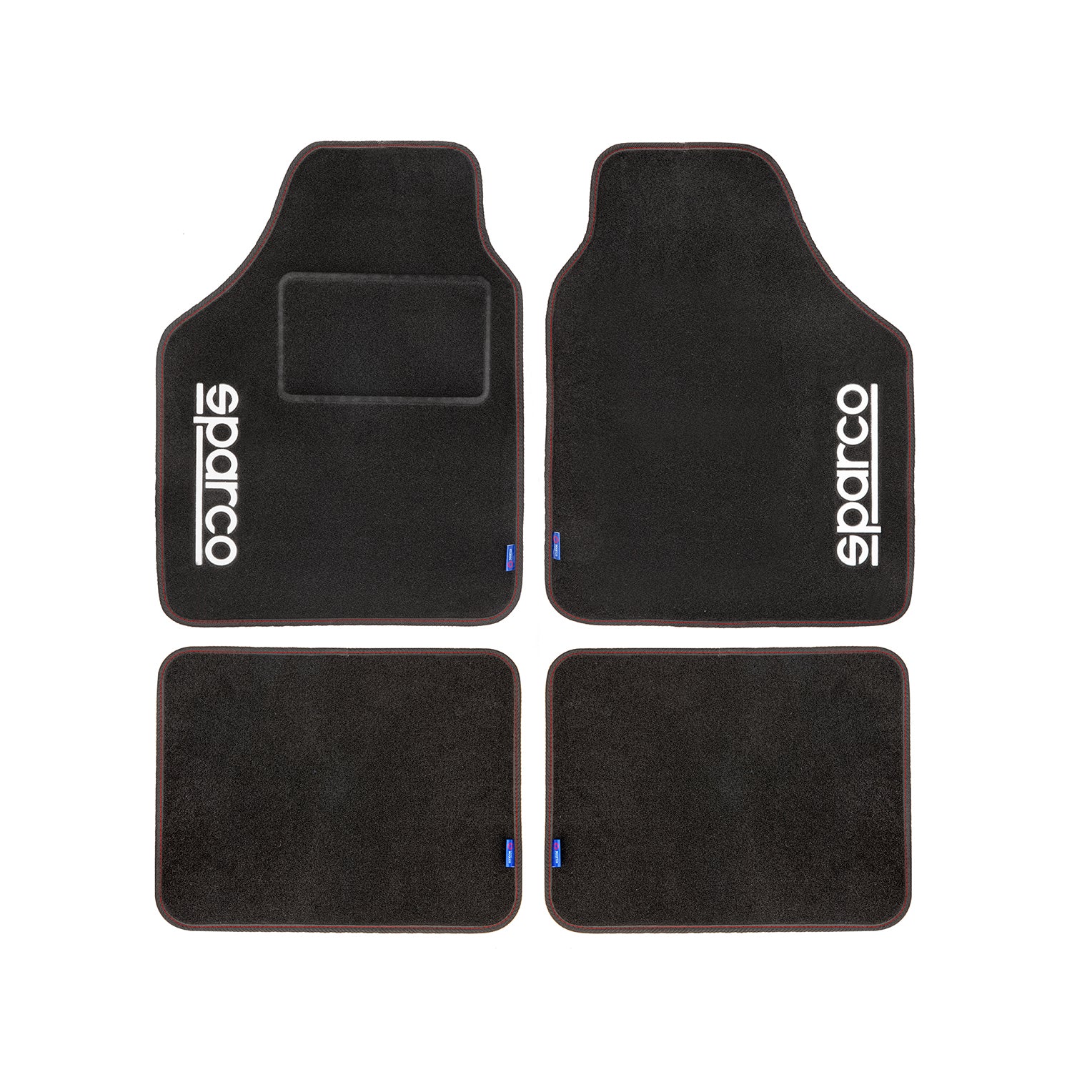 Sparco Alfombrillas De Coche Universal Negro Rojo Poliéster