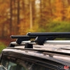Aluminio Barras de Techo Coche Barra Universal Negro Aluminio 2Pza