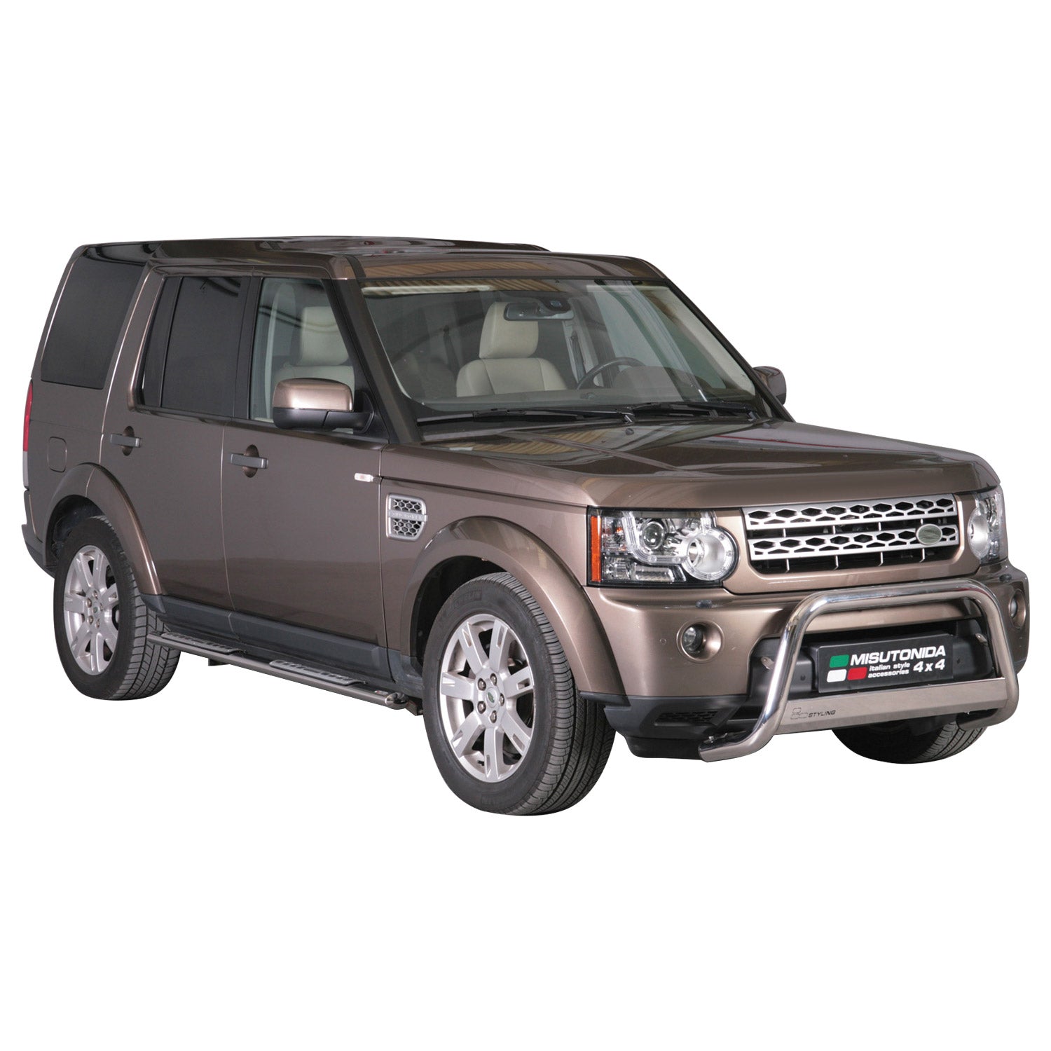 Estribos Barras Laterales para Land Rover Discovery 4 2009-2016 Plata Acero