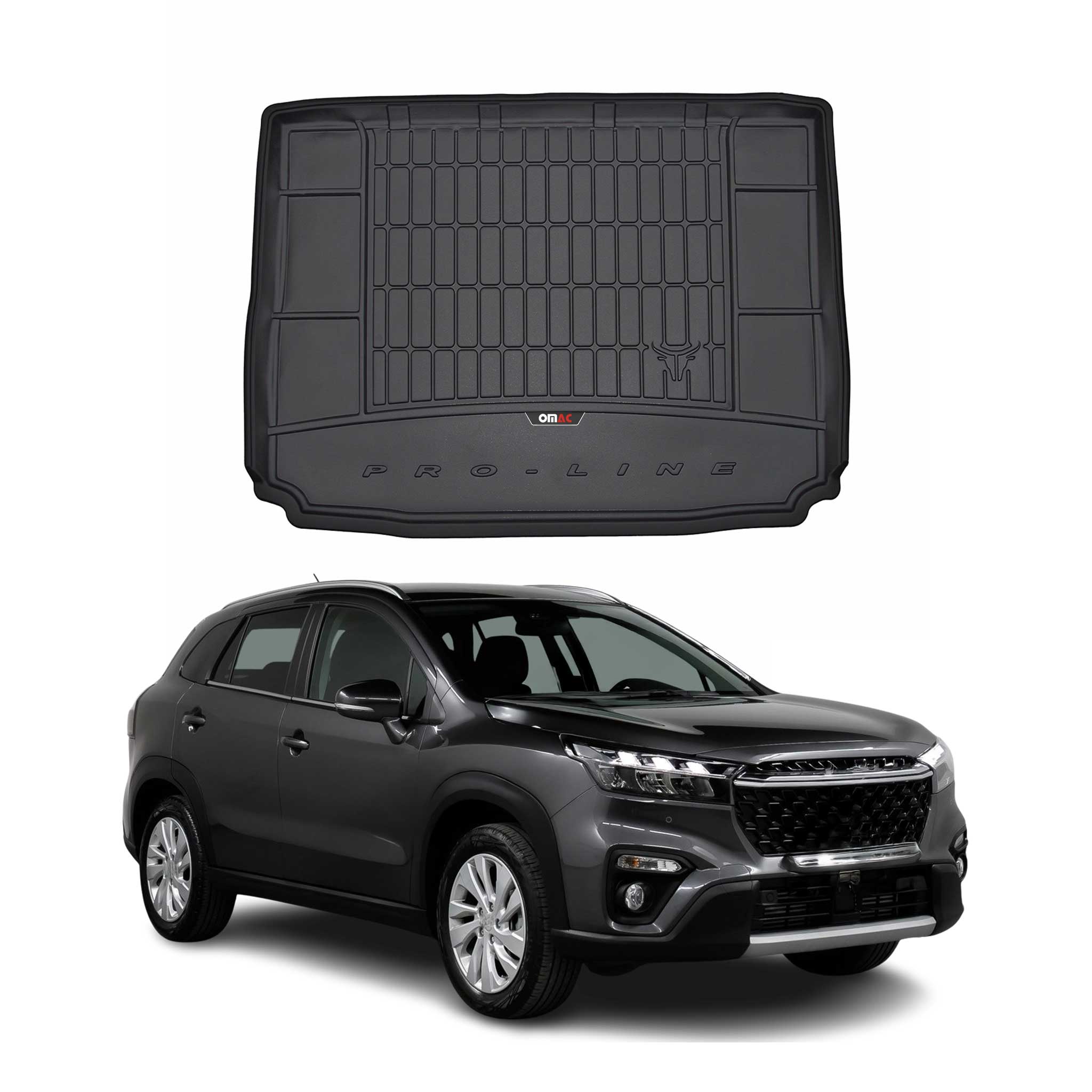 OMAC Premium Bandeja Maletero Alfombrilla para Suzuki SX4 S-Cross 2018-2025 TPE