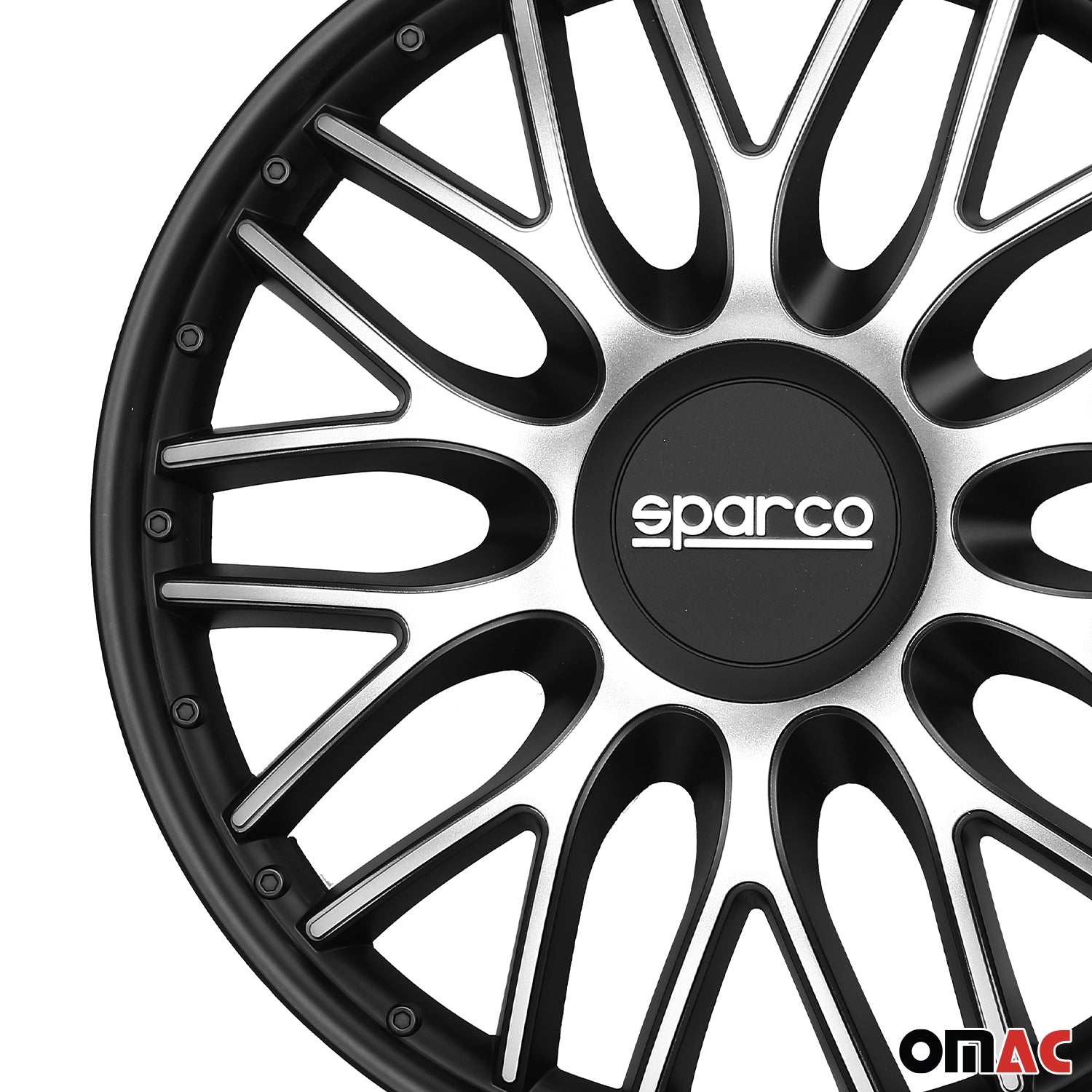 Sparco Roma Tapacubos 14 Pulgadas Universal Negro Plata ABS Plástico