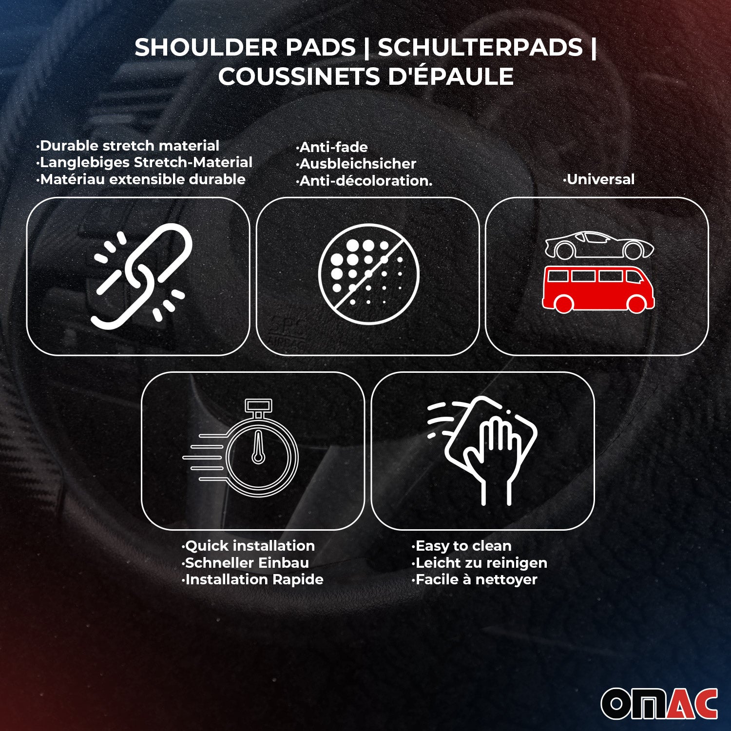 Sparco Cubierta de Para Volante de Automóvil Universal Negro Gris