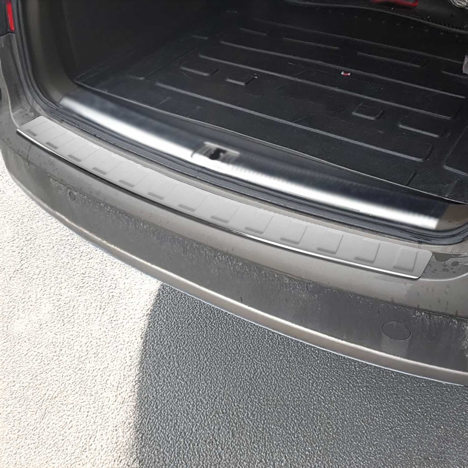 Protector Parachoques para Audi A4 B9 Familiar 2015-2019 Plata Brillante Acero