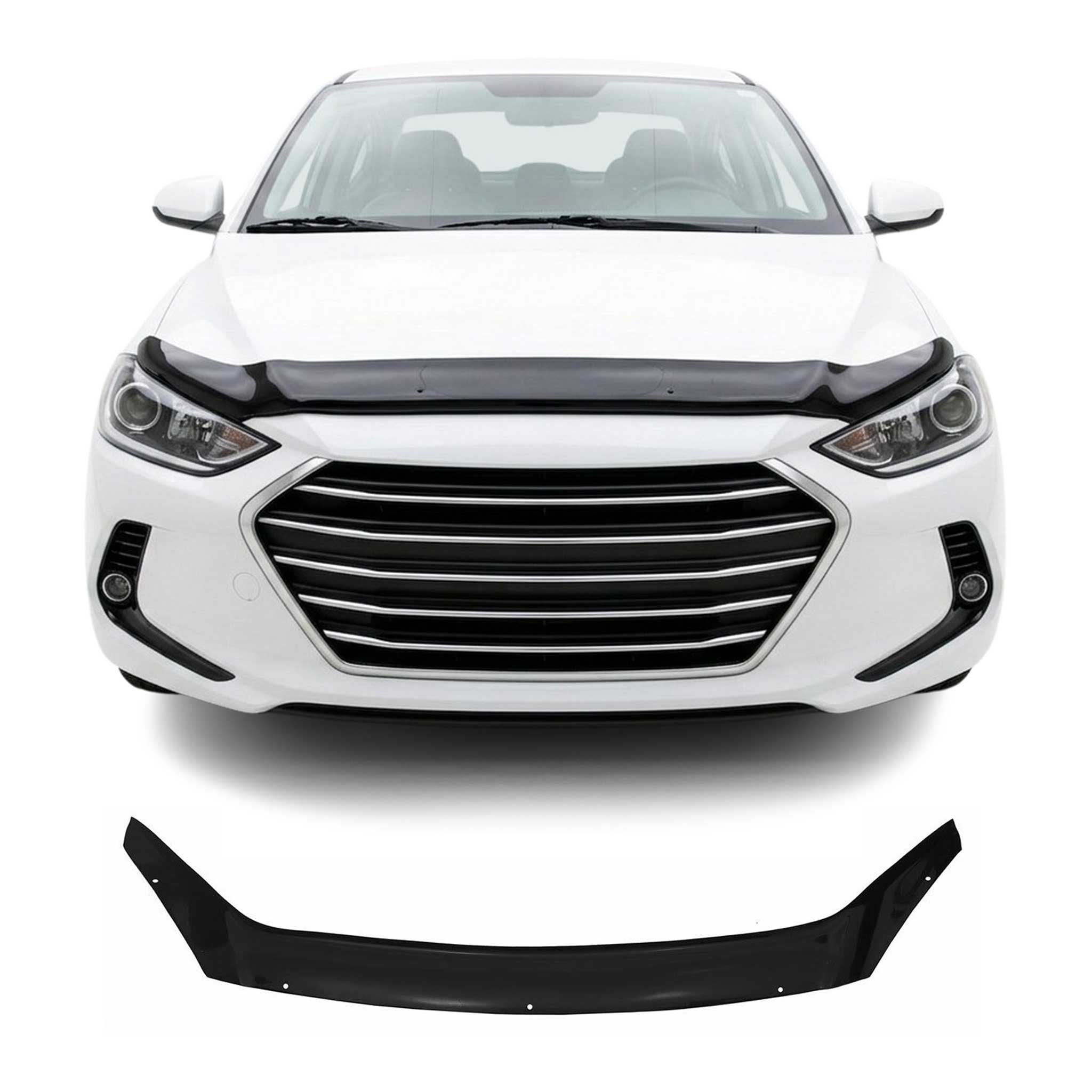 Deflector de Capó para Hyundai Elantra 2016-2021 Oscuro Brillante Acrílico