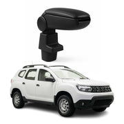 Negro Reposabrazos Consola para Dacia Duster 2 2018-2024 Negro PU Cuero Plástico