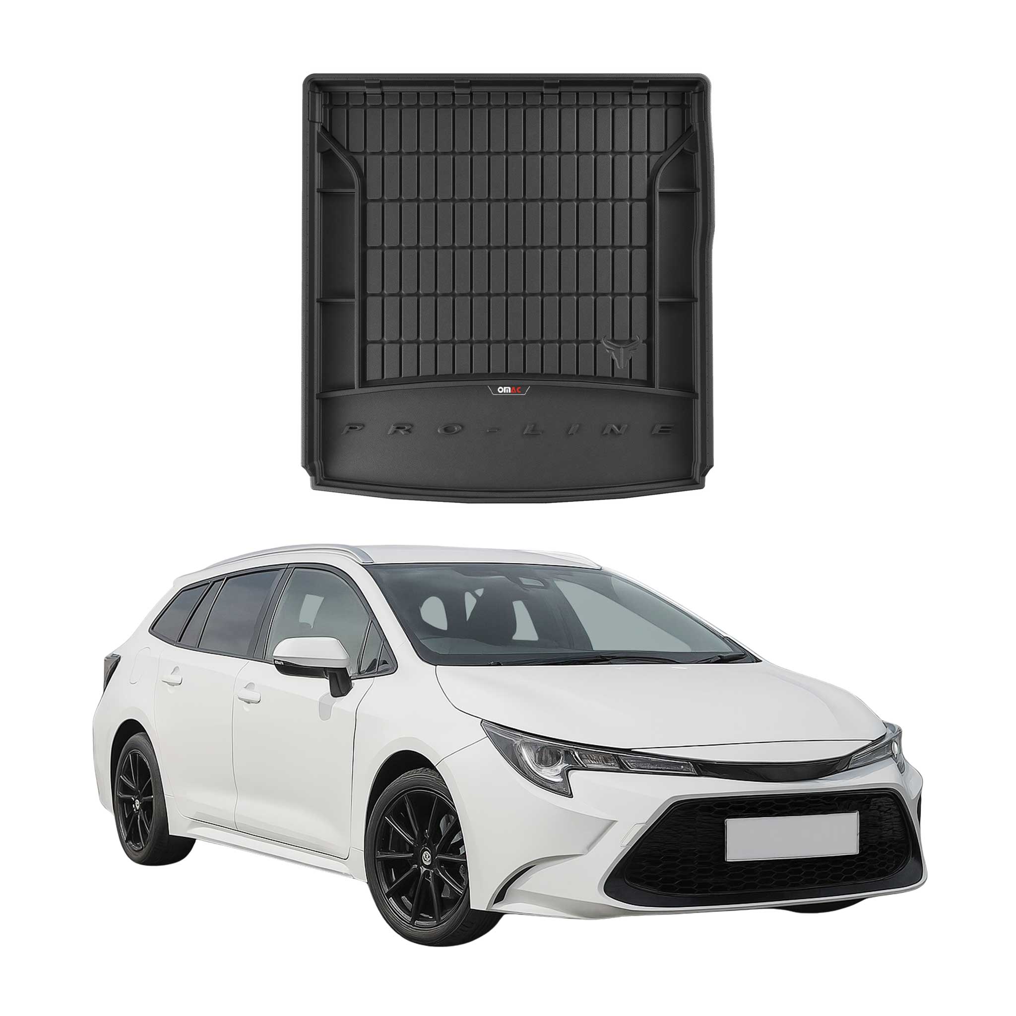 OMAC Premium Bandeja Maletero Alfombrilla para Suzuki Swace 2020-2025 Negro TPE