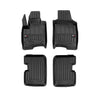 OMAC Premium Alfombrillas De Coche para Fiat Panda 2011-2024 Negro TPE Goma 4Pza