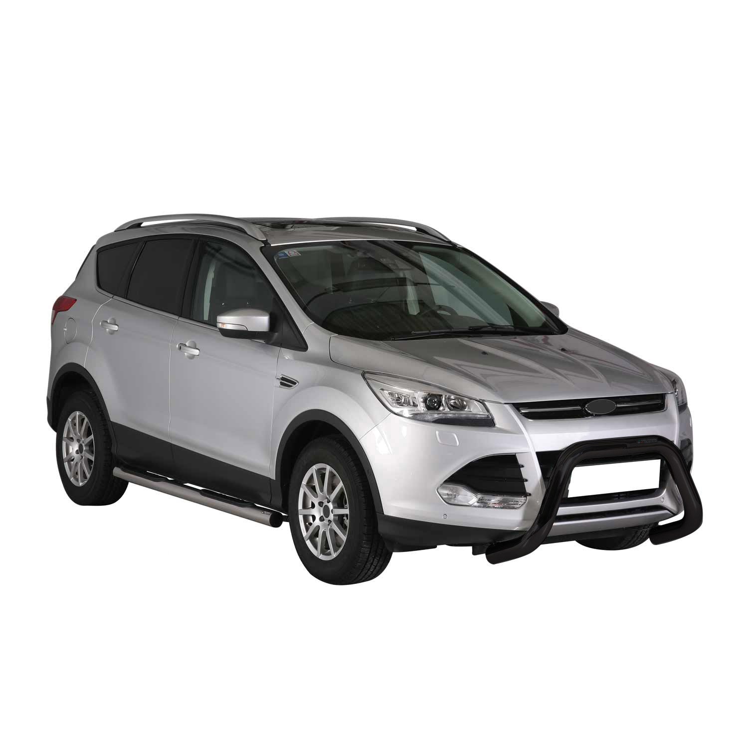 Bull Barra Frontal para Ford Kuga 2013-2016 Negro Brillante Acero 1Pza