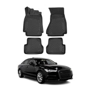 OMAC Alfombrillas De Coche para Audi A6 C7 2011-2018 Negro Goma TPE 4Pza