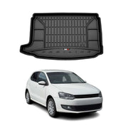 OMAC Premium Bandeja Maletero Alfombrilla para VW Polo 2009-2017 Negro Goma TPE