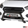 Bull Barra Frontal para Ford Kuga 2017-2019 Negro Brillante Acero 1Pza