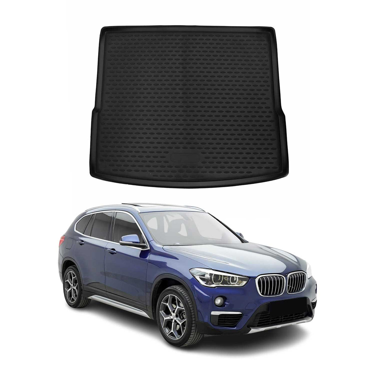 OMAC Bandeja Maletero Alfombrilla para BMW X1 F48 2015-2022 Negro Goma TPE 1Pza