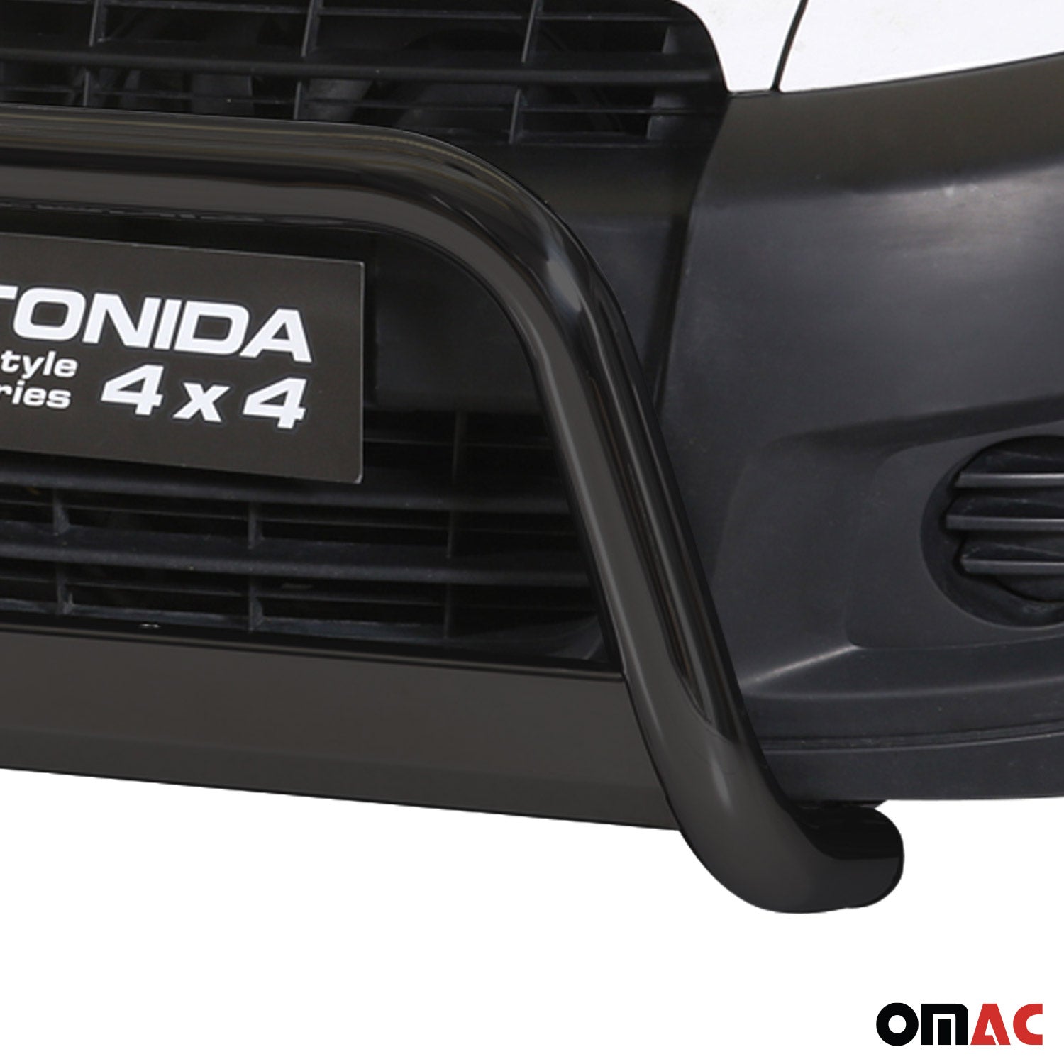 Bull Barra Frontal para Citroen Jumpy 2006-2015 Negro Brillante Acero 1Pza