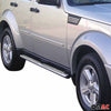 Par de Estribos Barras Laterales para Dodge Nitro 2006-2011 Plata Acero 2x