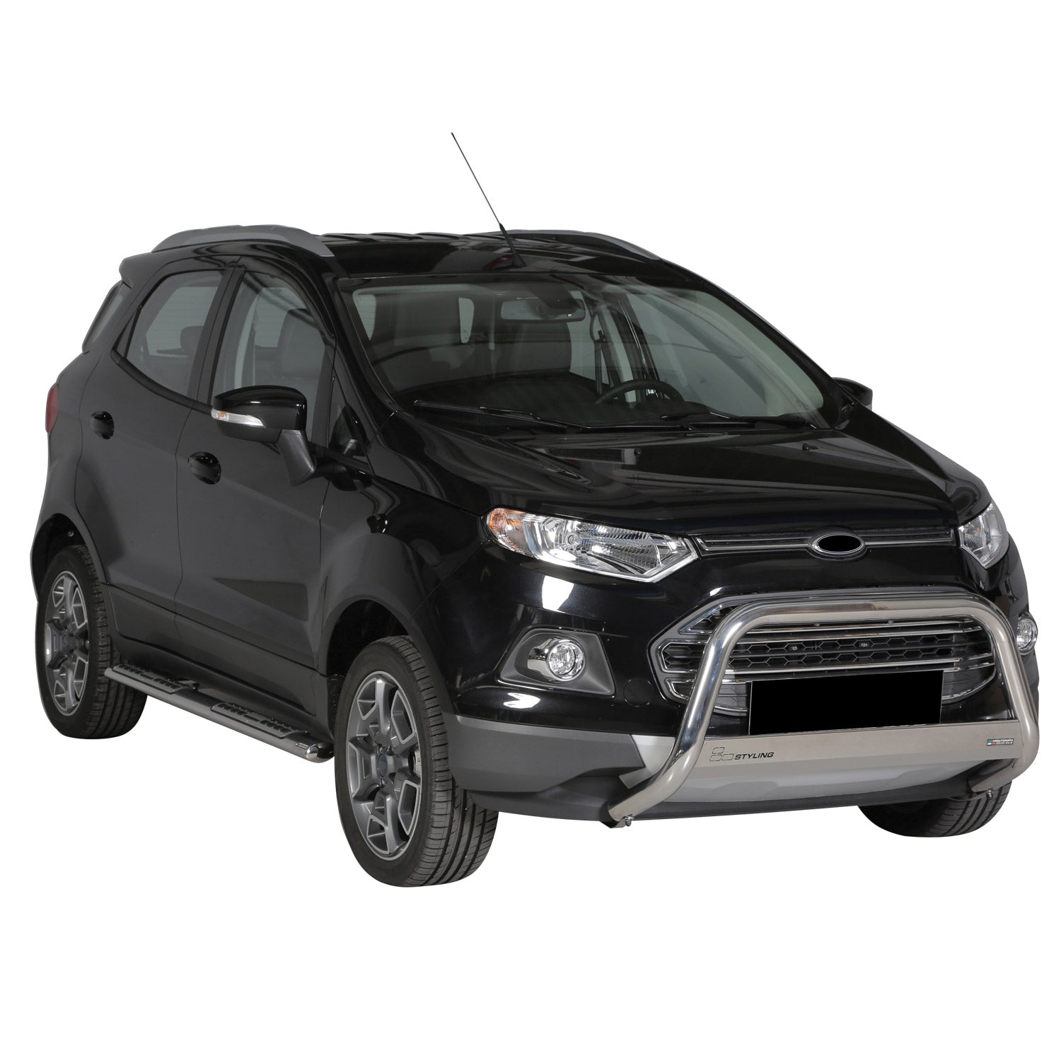 Bull Barra Frontal para Ford Ecosport 2013-2017 Plata Brillante Acero