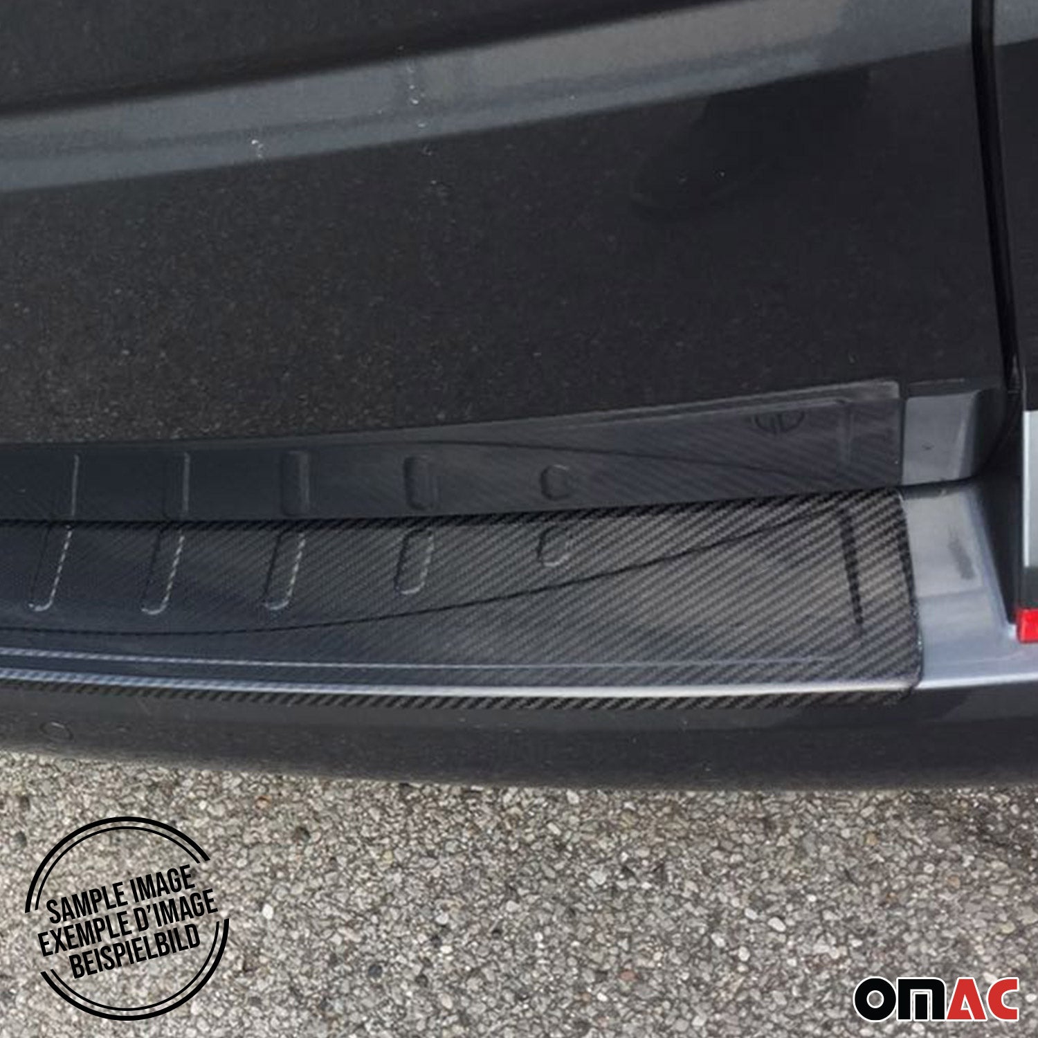 Protector de Parachoques Trasero para Fiat 500 500C 2007-2024 Fibra de Carbono