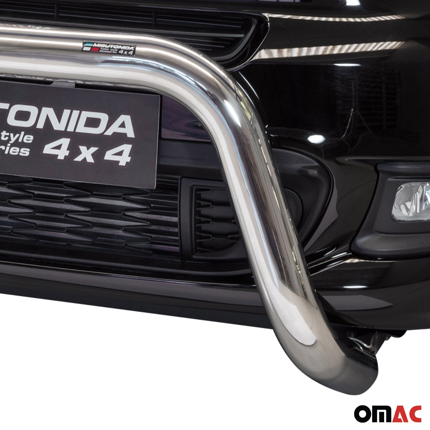 Bull Barra Frontal para Fiat 500X 2014-2018 Brillante Plata Acero