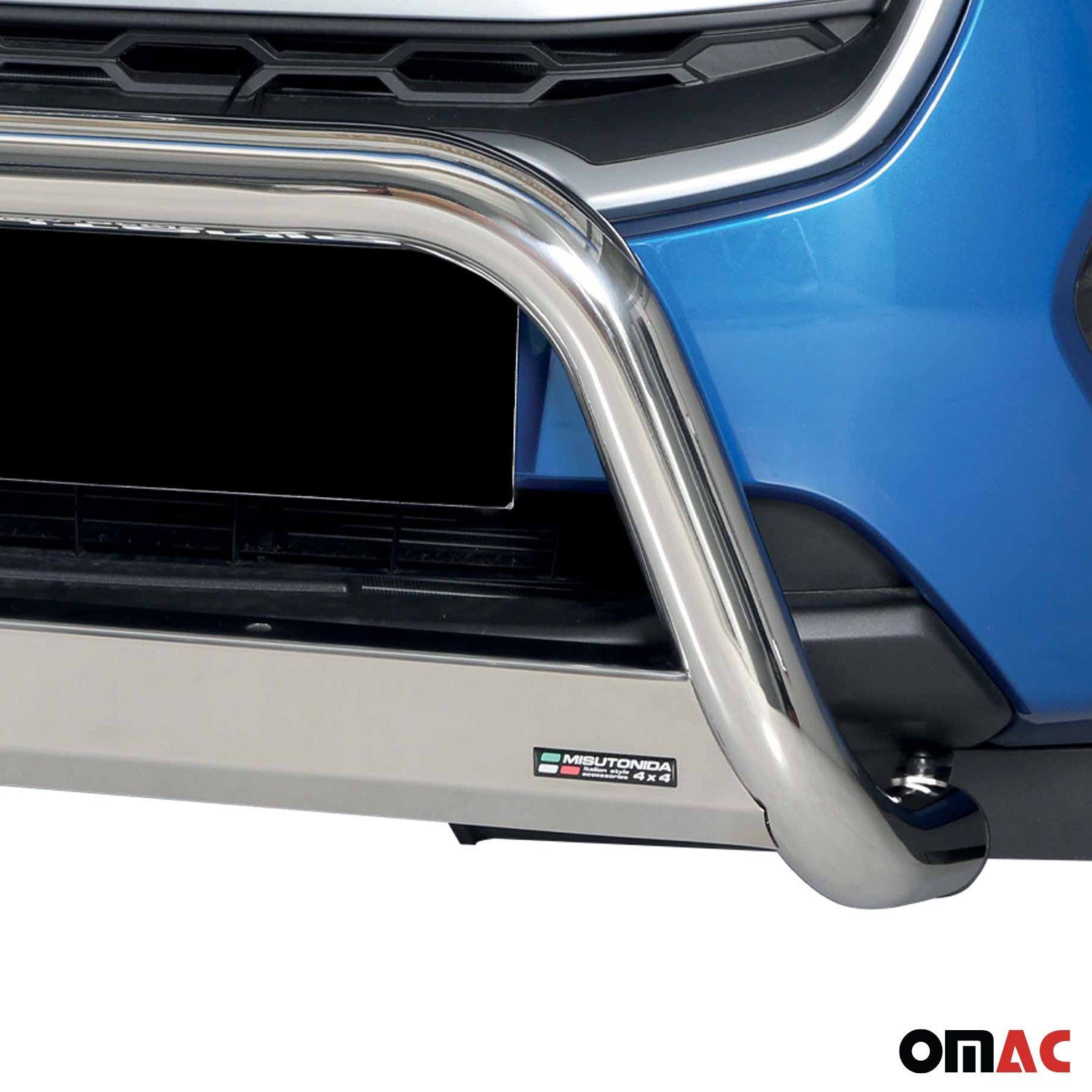Bull Barra Frontal para Ford Ecosport 2018-2022 Plata Brillante Acero 1Pza