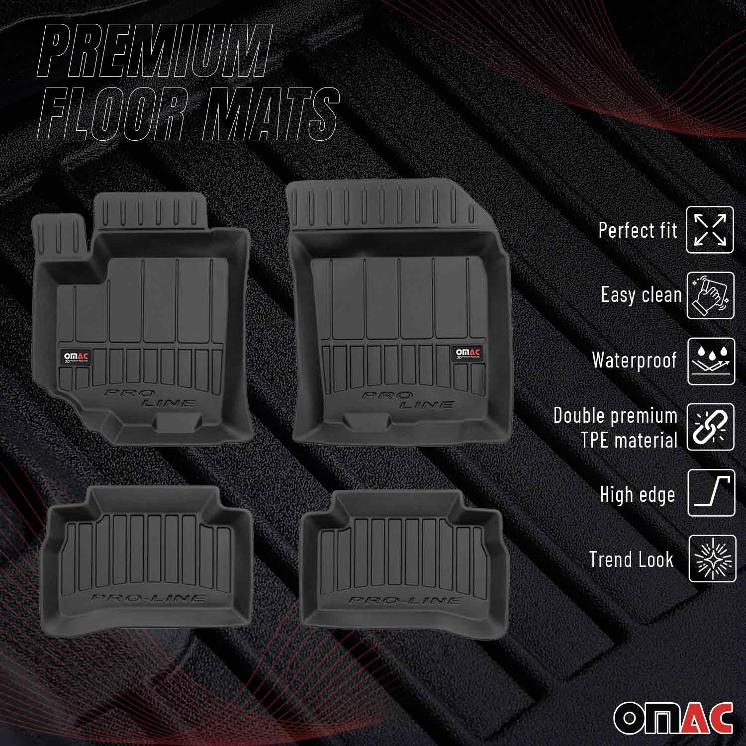 OMAC Premium Alfombrillas De Coche para Suzuki Vitara 2015-2024 TPE Goma 4x