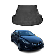 OMAC Bandeja Maletero Alfombrilla para Mazda 6 Sedán 2007-2013 Negro Goma TPE