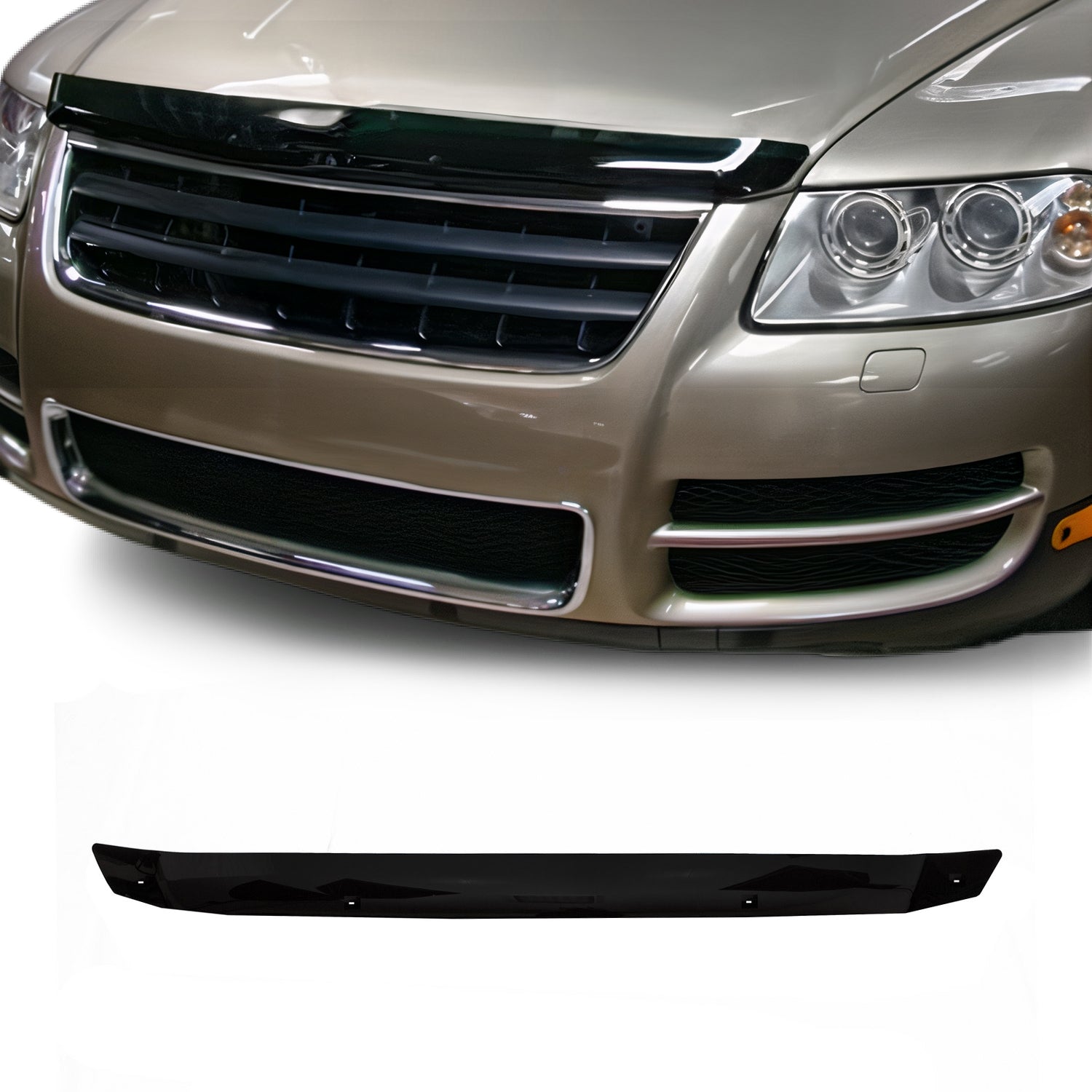 Deflector de Capó para VW Touareg 2003-2010 Oscuro Brillante Acrílico