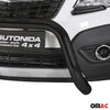 Bull Barra Frontal para Opel Mokka 2012-2016 Negro Brillante Acero