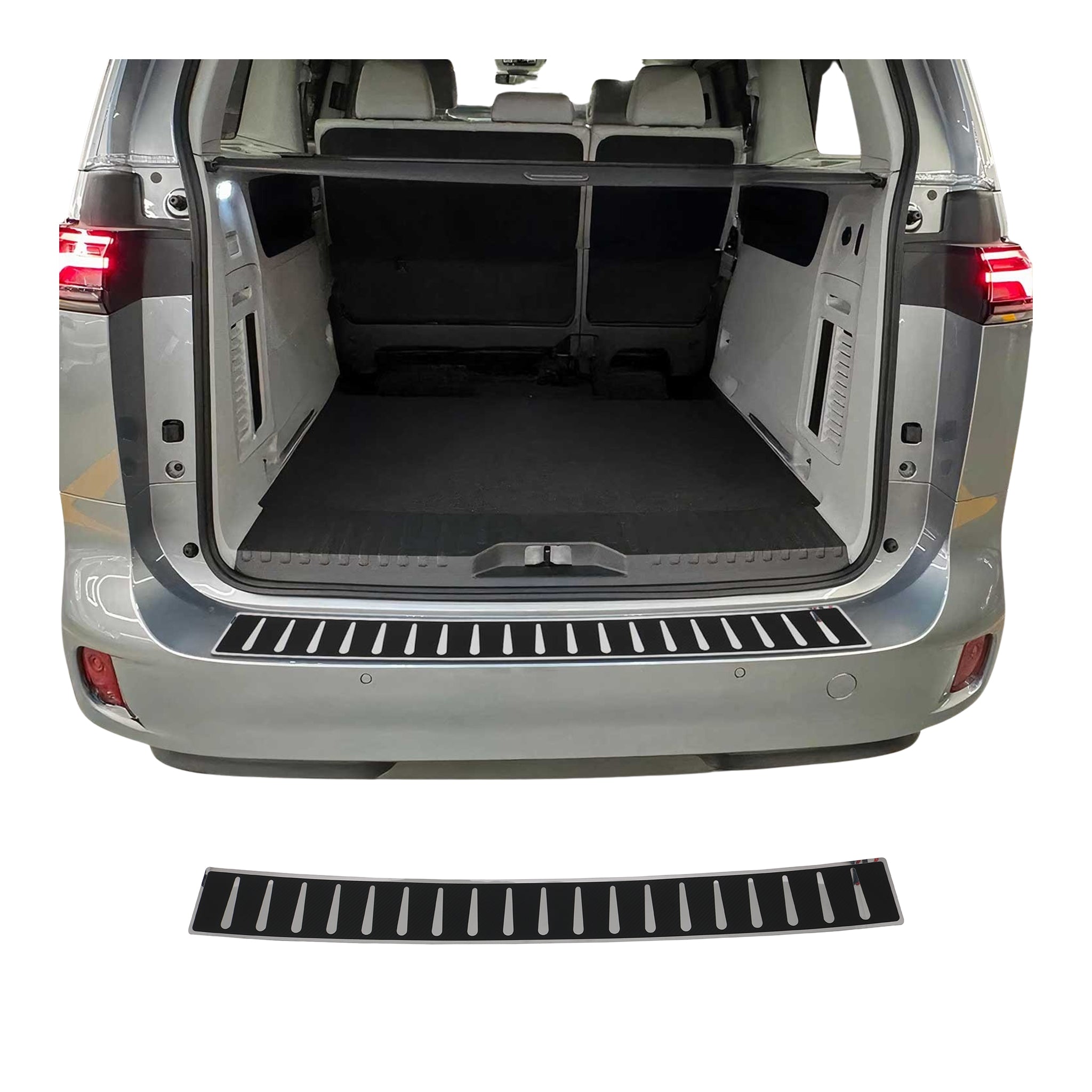 Protector de Parachoques Trasero para VW ID Buzz 2022-2026 Lámina de carbono