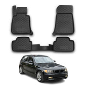 OMAC Alfombrillas De Coche para BMW Serie 1 E87 5puertas 2004-2011 Negro TPE 4x