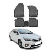 OMAC Alfombrillas De Coche para Toyota Corolla 2014-2019 RHD Negro Goma TPE 4Pza