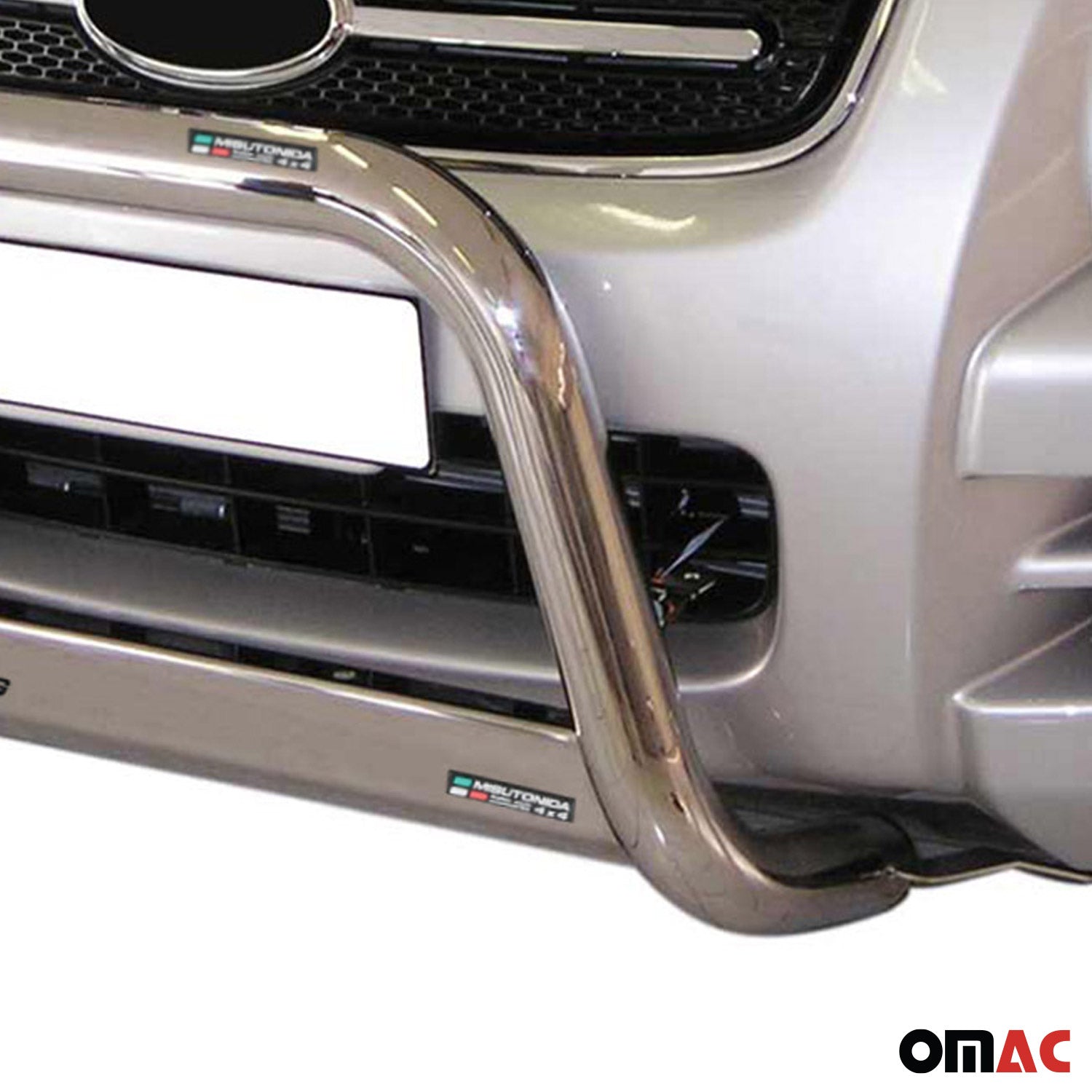 Bull Barra Frontal para Kia Sportage 2004-2008 Plata Brillante Acero