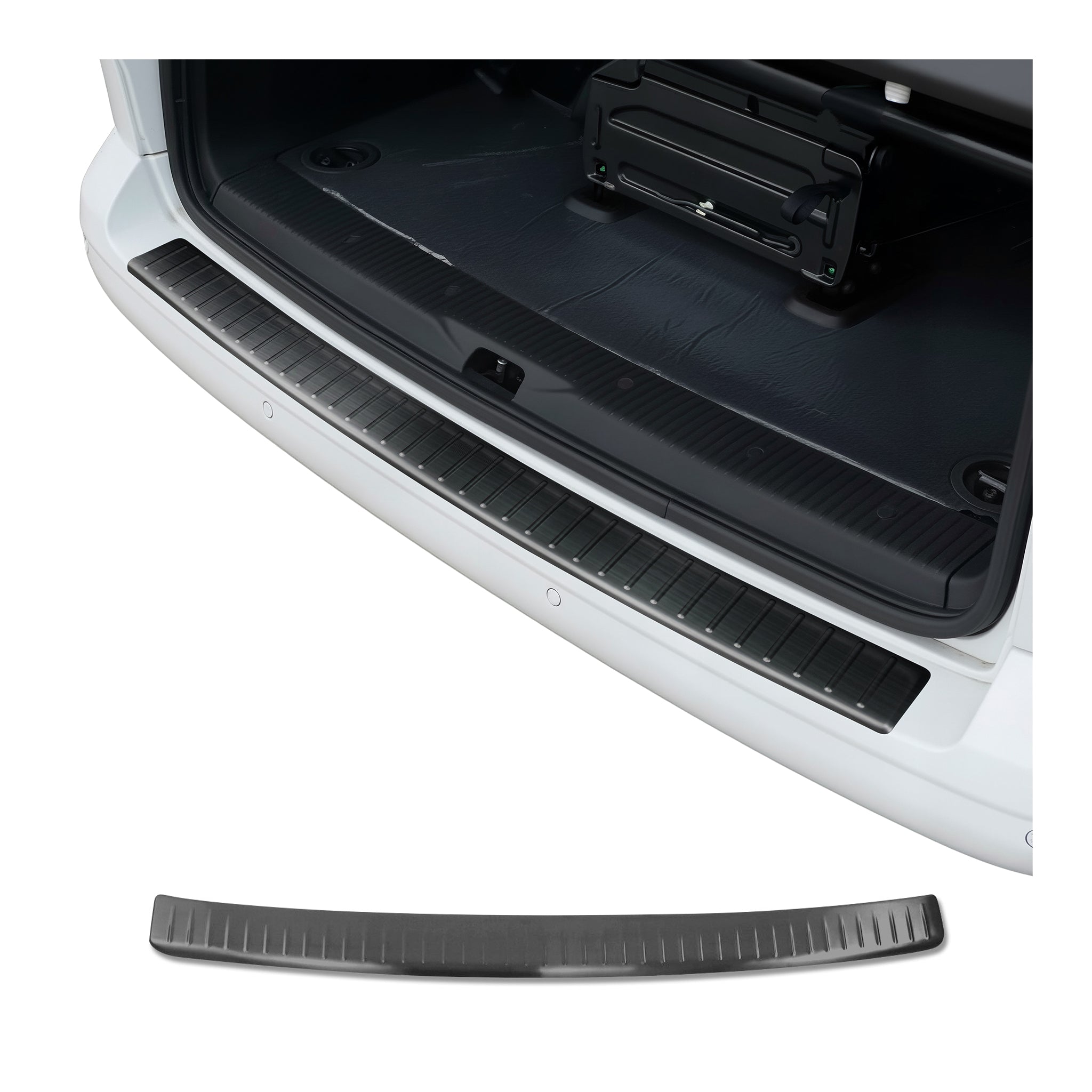 Protector Parachoques Trasero para VW T5 Transporter 2003-2015 Oscuro cepillado