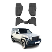 OMAC Alfombrillas De Coche para Jeep Liberty 2007-2012 Negro Goma TPE 4Pza