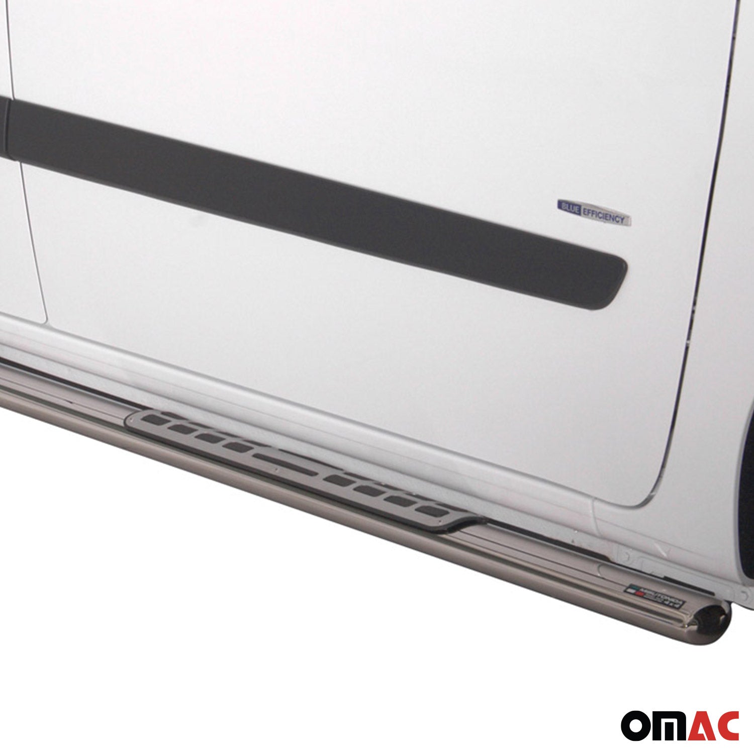 Par de Estribos Barras Laterales para Mercedes Citan 2012-2020 Plata Acero 2x