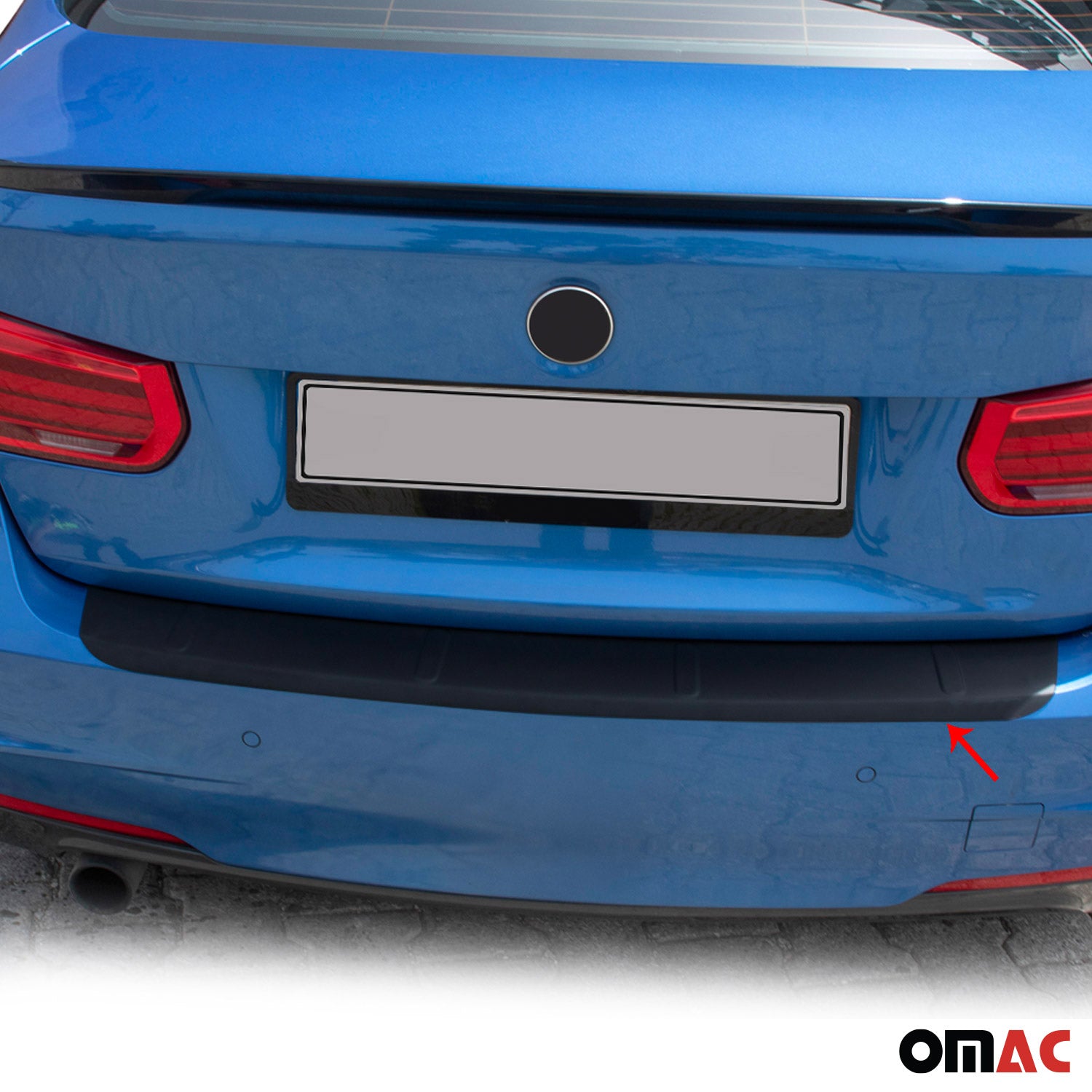 Protector Parachoques para BMW Serie 3 F30 Sedán 2012-2019 Negro Mate ABS