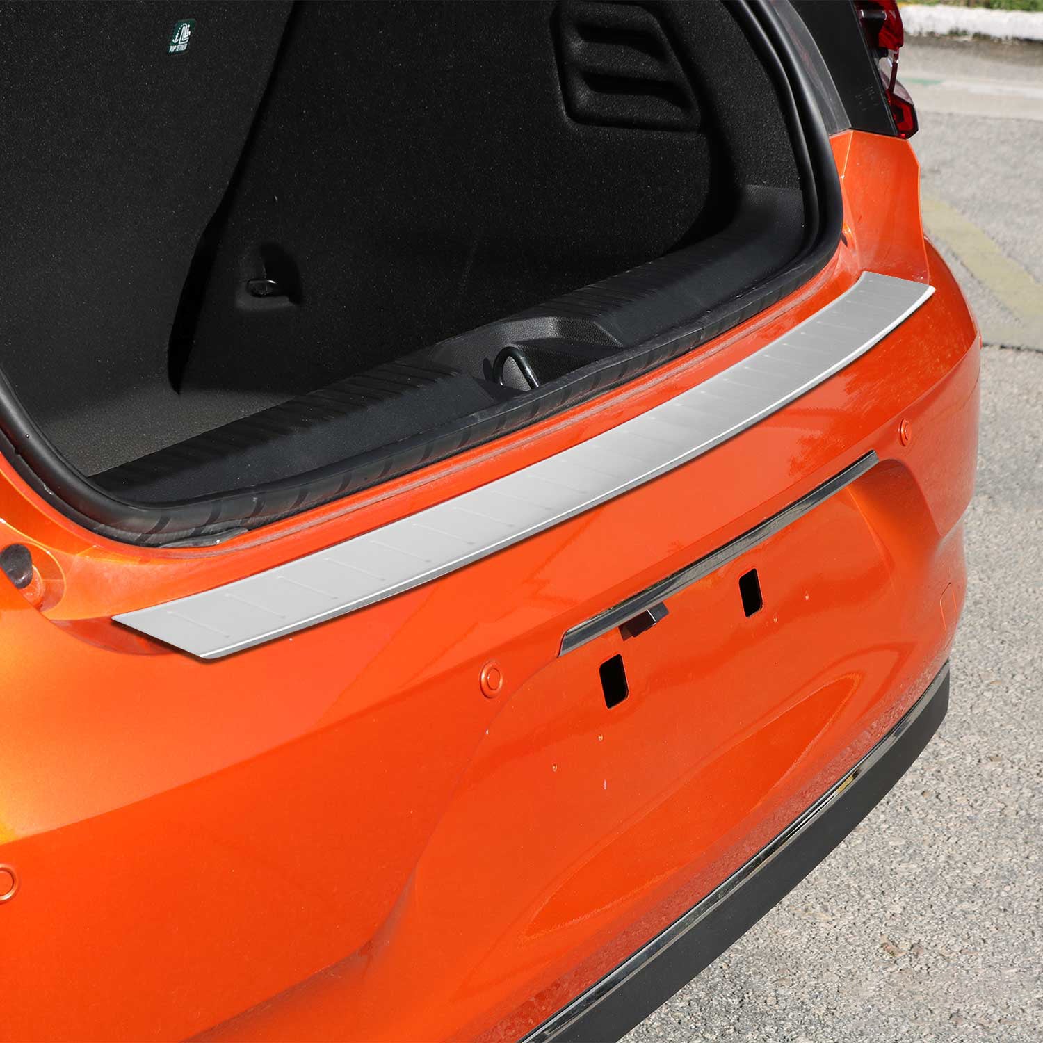 Protector de Parachoques Trasero para Renault Clio 2019-2025 Acero cepillado