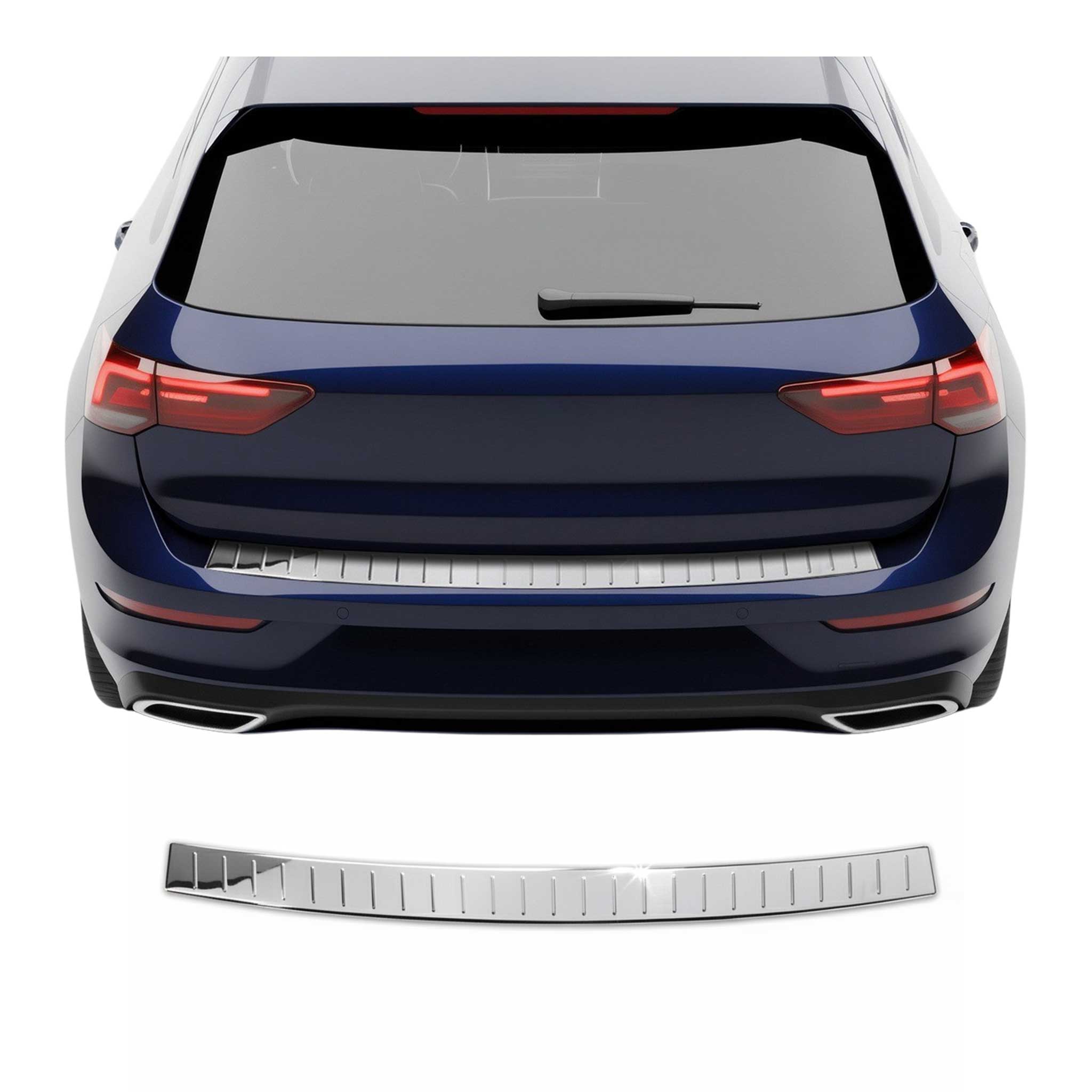 Protector Parachoques para VW Golf 8 Hatchback 2019-2025 Plata Brillante Acero