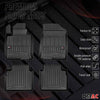 OMAC Premium Alfombrillas De Coche para Kia Optima 2015-2019 Negro TPE Goma 4Pza