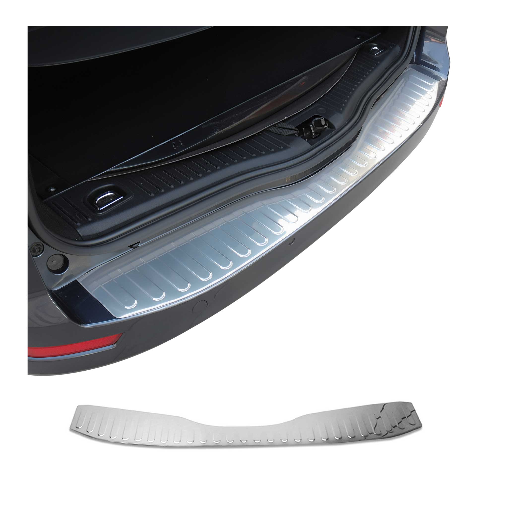 Protector Parachoques para Ford Mondeo Turnier 2007-2010 Acero Brillante Plata