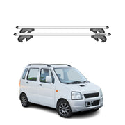 Menabo Barras de Techo Coche Barra para Suzuki Karimun 1997-2005 Gris Alu 2Pza