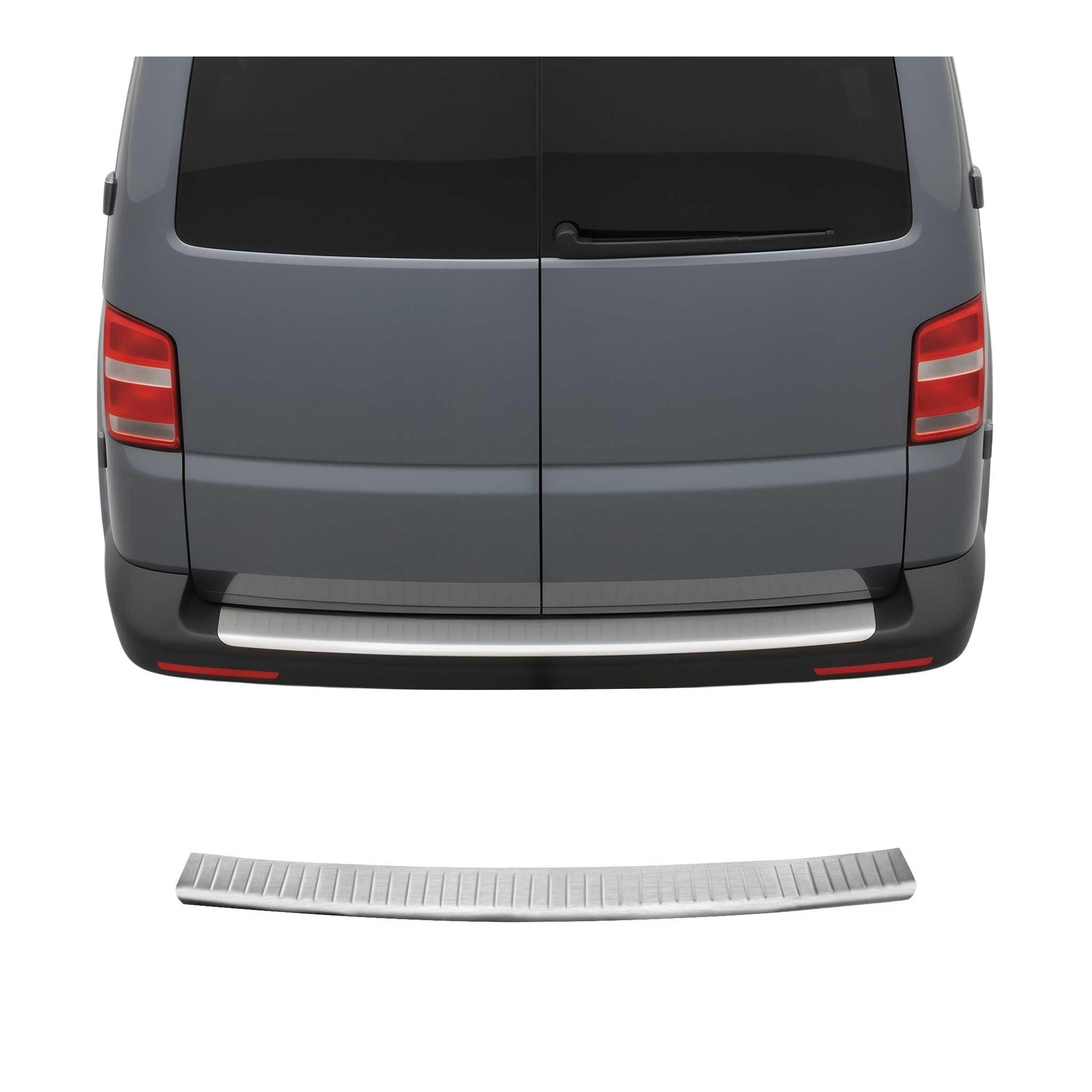 Protector Parachoques para VW T6 T6.1 Transporter Puerta doble Acero Cepillado